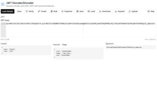 JWT Decoder Tool - Decode and verify JSON Web Tokens